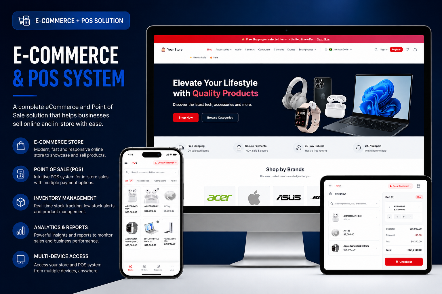 POS + eCommerce Platform screenshot